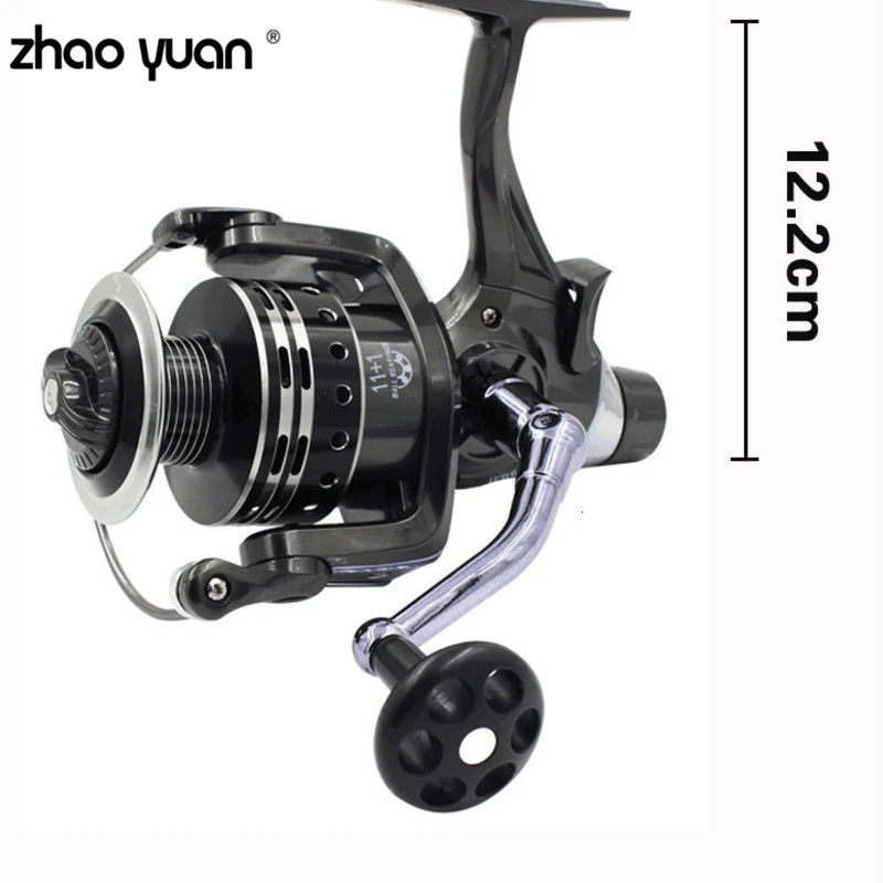 Fishing Reel 11+1BB Metal Feeder Reel Spinning 3000 4000 5000 6000 Series Saltwater Wheel Carp Fishing Reels Carretilha
