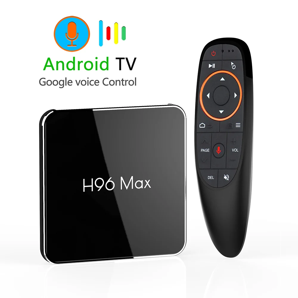 H96 MAX Android 8.1 TV Box 4G 32G/64G S905X2 USB3.0 2.4G/5.8G Wifi H.265 4K Media Player Voice Remote H96MAX 2G 16G Smart TV Box