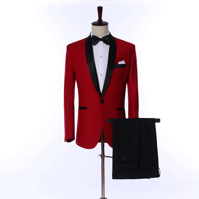 

Men's 2 Pieces Casual Suit Jacket Suit mens Suits Slim Fit Korean version of the British wind Handsome Groom for Wedding