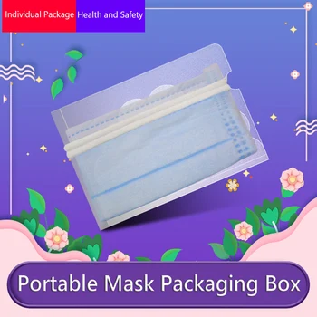 

1pc Portable Dustproof Mask Folder Pollution Free Disposable Face Mask Organizer Foldable Mask Holder Clear Storage Bag