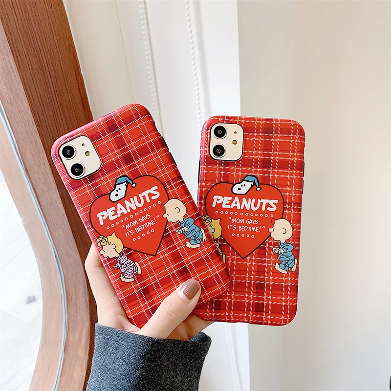 Чехлы для телефонов для iphone 11Pro XS Max X XR Red love Cute Charlie Lucy, мягкий чехол для iphone 7 8 Plus, чехлы для задней панели