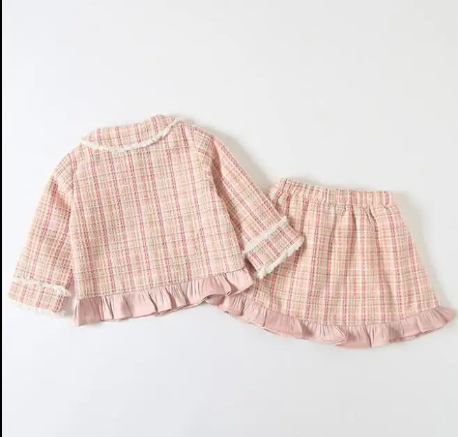 Retail Litter Baby Girls Fall Boutique Elegant Sets, Coat+ Skirts 1-5T