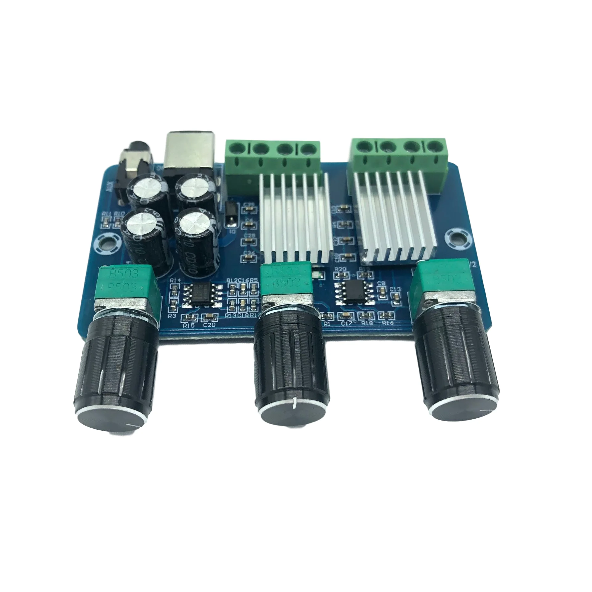DC 12V 20W+10W+10W Yamaha 2.1 channel Stereo Audio Digital power amplifier board Bass subwoofer AMP XH-A355 aplificador audio |