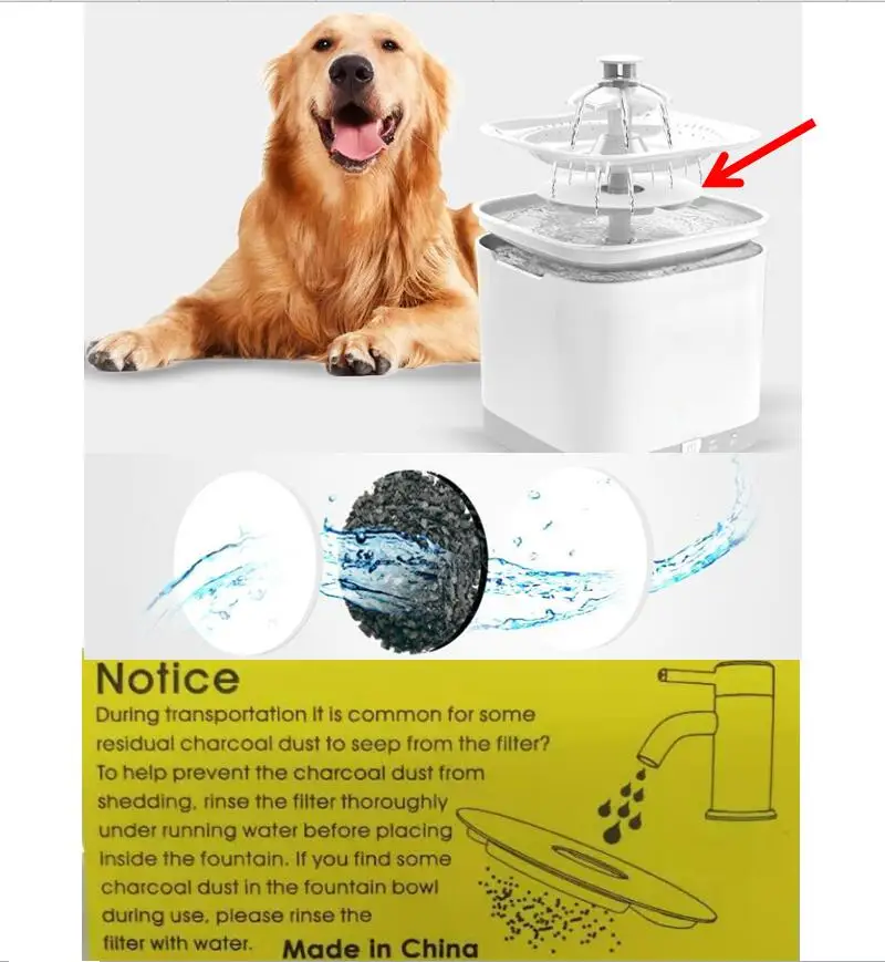 2PCS/4PCS/6PCS Activated Carbon Filters Charcoal Filter Replacement for Fountain for Cat Dog Pets Drink Water