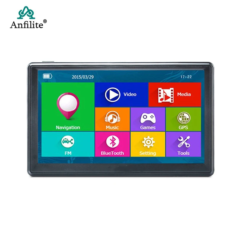 Gps навигатор 7 дюймов Автомобильный gps навигатор MTK 800 МГц ОЗУ 256 м ПЗУ 8G HD 800*480 навигационная система новые карты Поддержка Прямая поставка - Размер экрана, дюймов: 7"