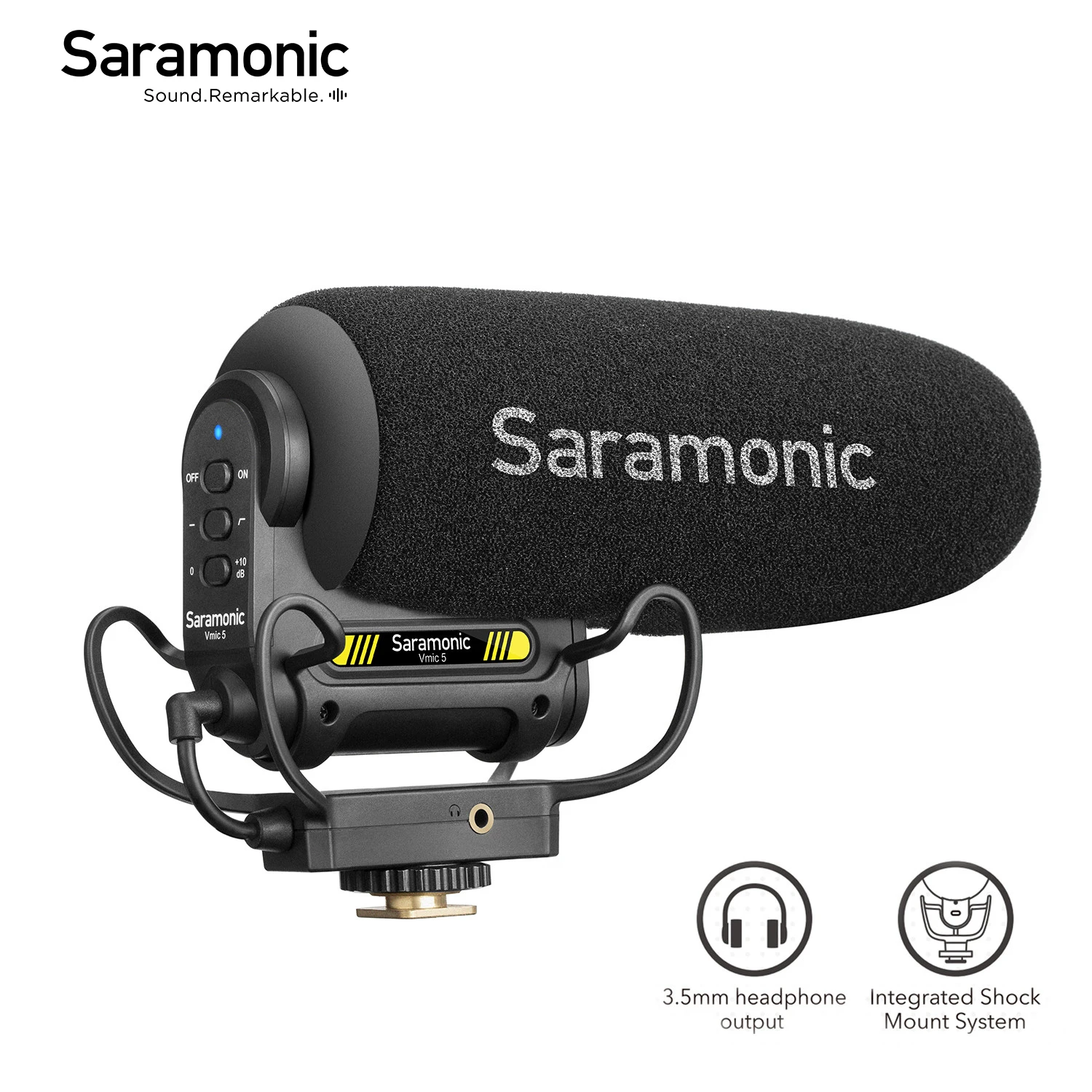 Saramonic Vmic5 Super-Cardioid On-camera Shotgun Microphone for DSLR Mirrorless Video Cameras Youtube Streaming Blogger Vlog 