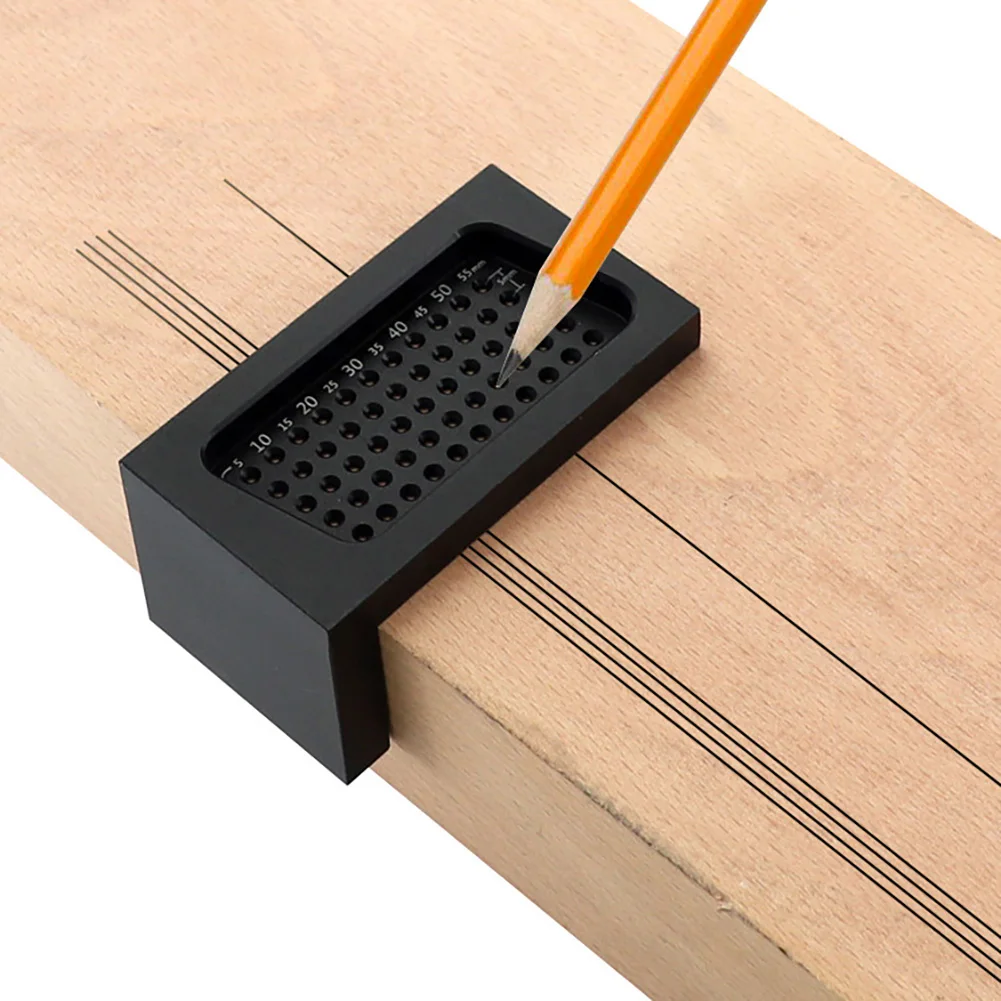 

Scriber Carpentry Marking Ruler Hole Aluminum Alloy T Type Woodworking Punching Scriber Hole Crossed Gauge Measuring Feet Tool