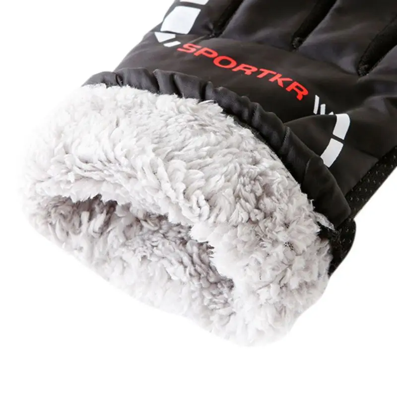 Лыжные перчатки осень зима ветрозащитные водонепроницаемые теплые Нескользящие уличные перчатки для езды на велосипеде Мотоциклетные Перчатки одежда для холодной погоды бархат утолщение