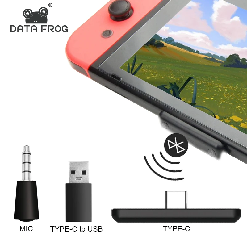

Data Frog Wireless USB/Type-C Bluetooth Adapter For Nintendo Switch Audio Receiver transmitter For PS4 Console Converter For PC