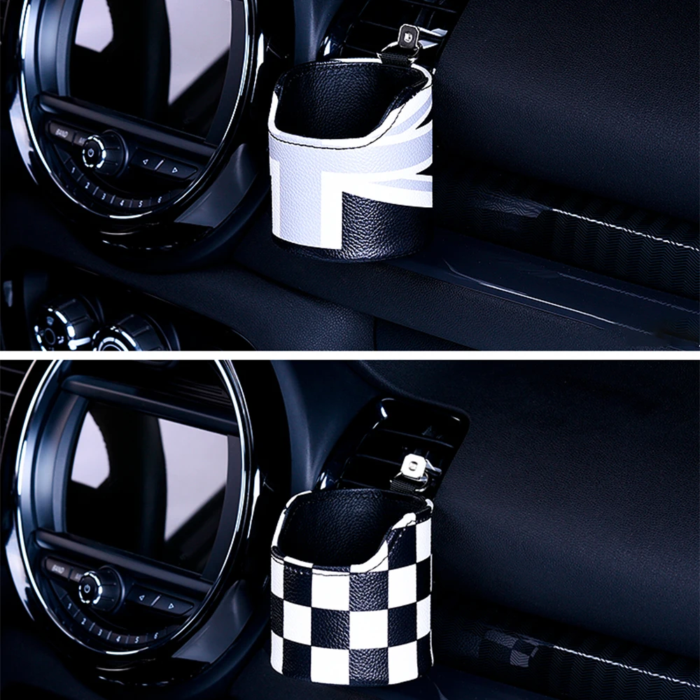 Car Air conditioning outlet Storage Box Uinversal Leather Case Organizer Catch Catcher cylinder for Mobile Phone Coin Cigarette