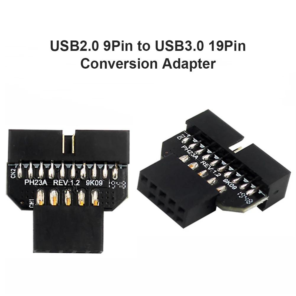 Motherboard USB 2.0 to USB 3.0 Front Panel Plug-in Connector - 19/20pin to 9pin Conversion Adapter Description Image.This Product Can Be Found With The Tag Names USB 30 20Pin to USB 20 9Pin AdapterUSB 30 20Pin Male to USB 20 9Pin Female AdapterUSB 30 20Pin to USB 20 9Pin ConverterMotherboard Front Panel AdapterUSB 30 20Pin Female to USB 20 9Pin Male Adapter