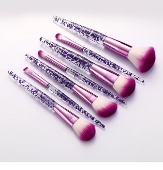 

7Pcs New Makeup Brush Make Up Foundation Eyebrow Eyeliner Blush Cosmetic Concealer Soft Beautiful Qicksand Bling Brushes