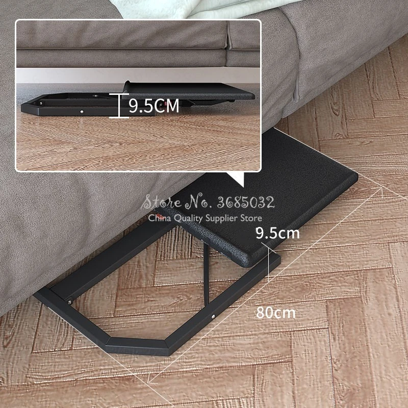 Height Adjustable Laptop Lazy Bed Desk Simple Lifting Folding Table Bedside Table U-shaped Carbon Steel Feet Computer Table