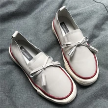 Новое поступление; модная весенняя спортивная женская обувь с толстой мягкой подошвой из искусственной кожи; дышащая обувь на плоской платформе; E14-55