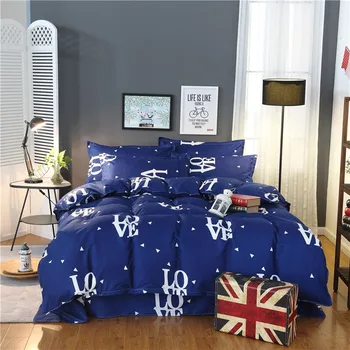 

Floral Geometry Cartoon bed linen set Bedding Set Single Double Queen King Size Flat Sheet Pillow Cases 3pcs/4pcs New