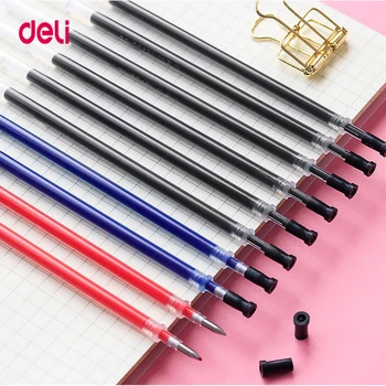

Deli 0.5mm Gel pen 10PcsOffice supplies Stationery gel pens for students writing Black Red Blue High quality gel pen ref