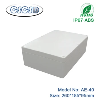 

1pcs/lot 260*185*95mm control box case and pcb enclosure abs ip67 enclosure electrical junction box types large junction box