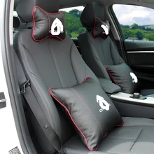 Автомобильный логотип 2 шт. подушка для шеи+ 2 шт. поясничная поддержка для Citroen Ford Great Wall Cadillac Volvo Juguar Chevrolet Mazda Buick Infiniti