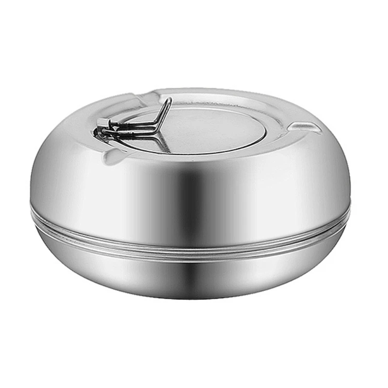 Ashtray Stainless Steel Simple Modern Outdoor Cigarettes Tray for Patio Tabletop Office Home Bedroom Yard Decoration Gifts F19B | Дом и сад