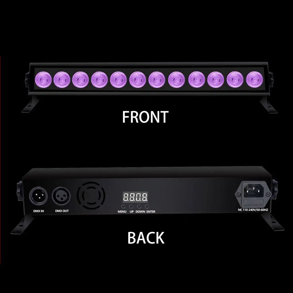 

9/12 LED Disco UV Bar Lights Party Dj Lamp UV Color LED Wall Washer Lights For Christmas Laser Projector Stage Wall Washer Light