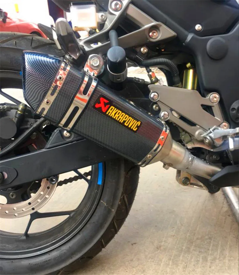 51 мм Универсальный Akrapovic мотоцикл выхлопной глушитель выхлопных газов для FZ1 R6 R15 R3 ZX6R ZX10 Z900 1000 CBR1000 GSXR1000 650 K7 K8 K11 600