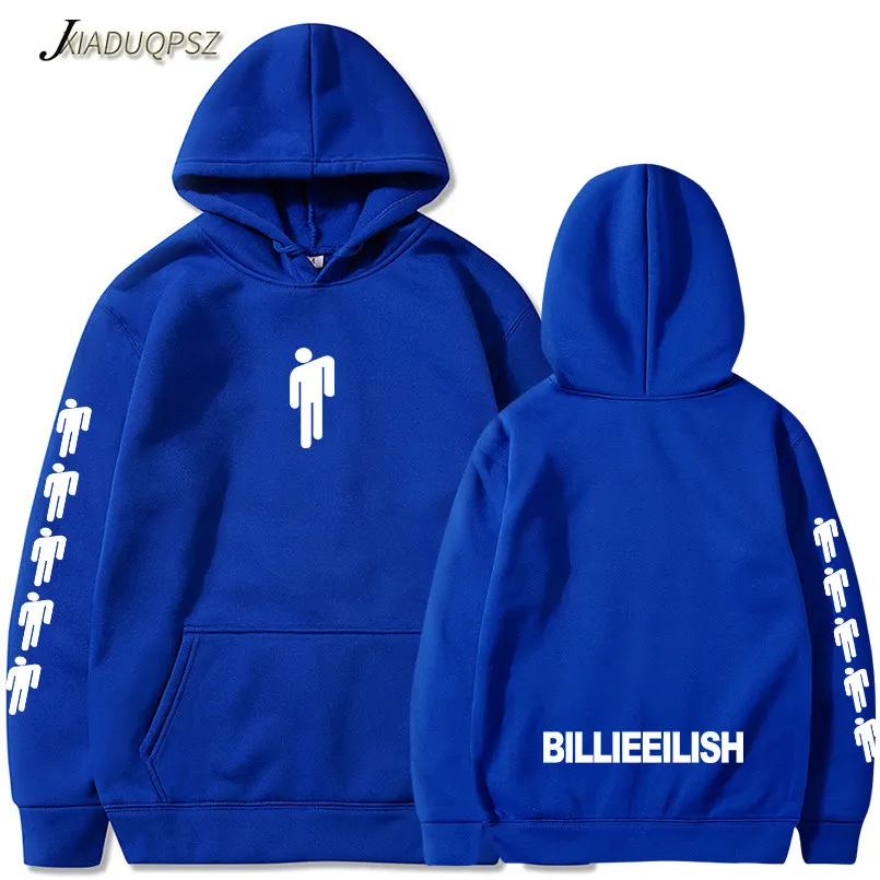 Billie Eilish толстовка женская с длинным рукавом Eilish Merch Lothse унисекс пуловеры нарядная толстовка с капюшоном топы Dropshop женские тонкие пальто - Цвет: WM22-24 Blue