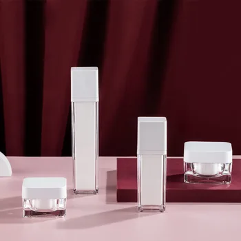 

Women 50/100ml Empty Cosmetic Refillable Bottles Lotion Bottle 30/50g Plastic Face Cream Case Makeup Jar Pot Container Bottle