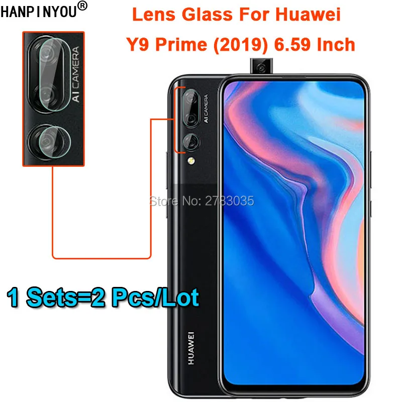 

1 Set=2Pcs/Lot For Huawei Y9 Prime (2019) 6.59" Ultra Slim Back Camera Lens Protector Rear Camera Len Cover Tempered Glass Film