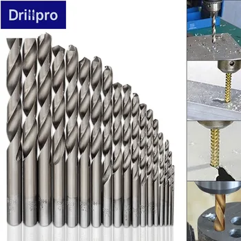 

18PCS 1mm - 10.2mm Cobalt Drill Bit HSS High Speed Steel Straight Shank Twist Drill Bit Power Tools For Metal Wood Working
