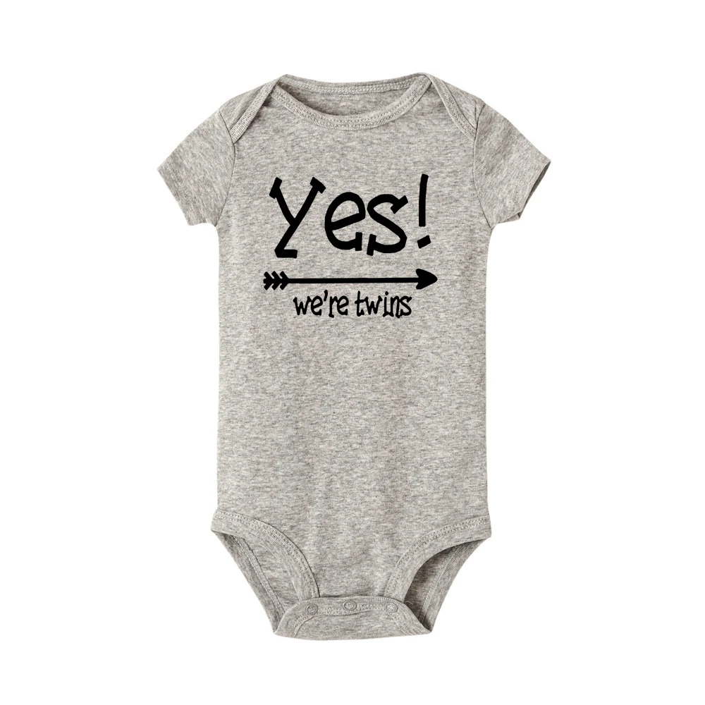 Комбинезоны для новорожденных 2020 детская одежда близнецов мальчиков и сестер да!