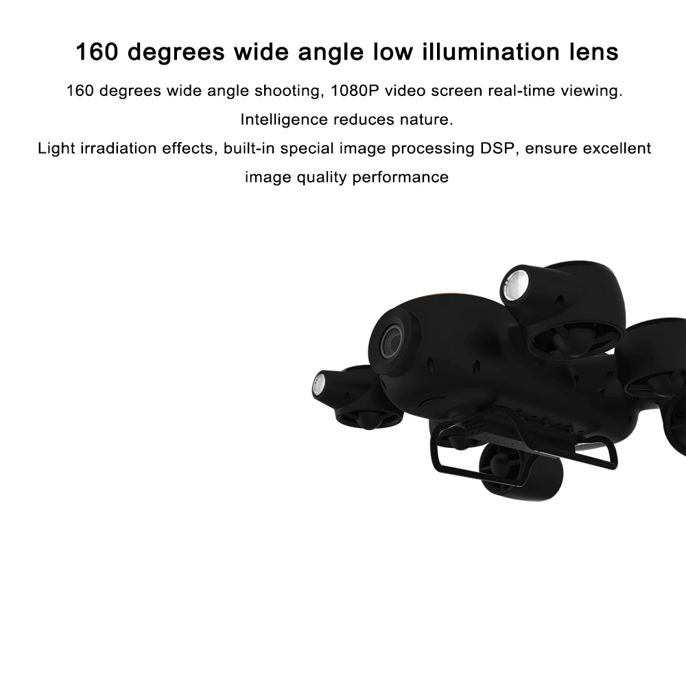 Подводный беспилотный робот Geneinno Titan Inteligence Undersea Detection широкоугольный FOV 360 ° спасательный 160 ° Движение 4K камера T1 RC