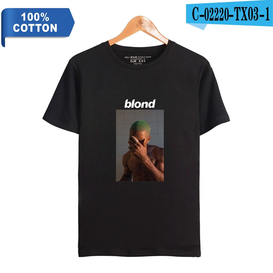 В стиле «хип-хоп» странное будущее этикетки R& B певица рисунок Frank Ocean 2D принт хлопок Для женщин/Для мужчин одежда короткий рукав Футболка Повседневное футболка - Цвет: picture color
