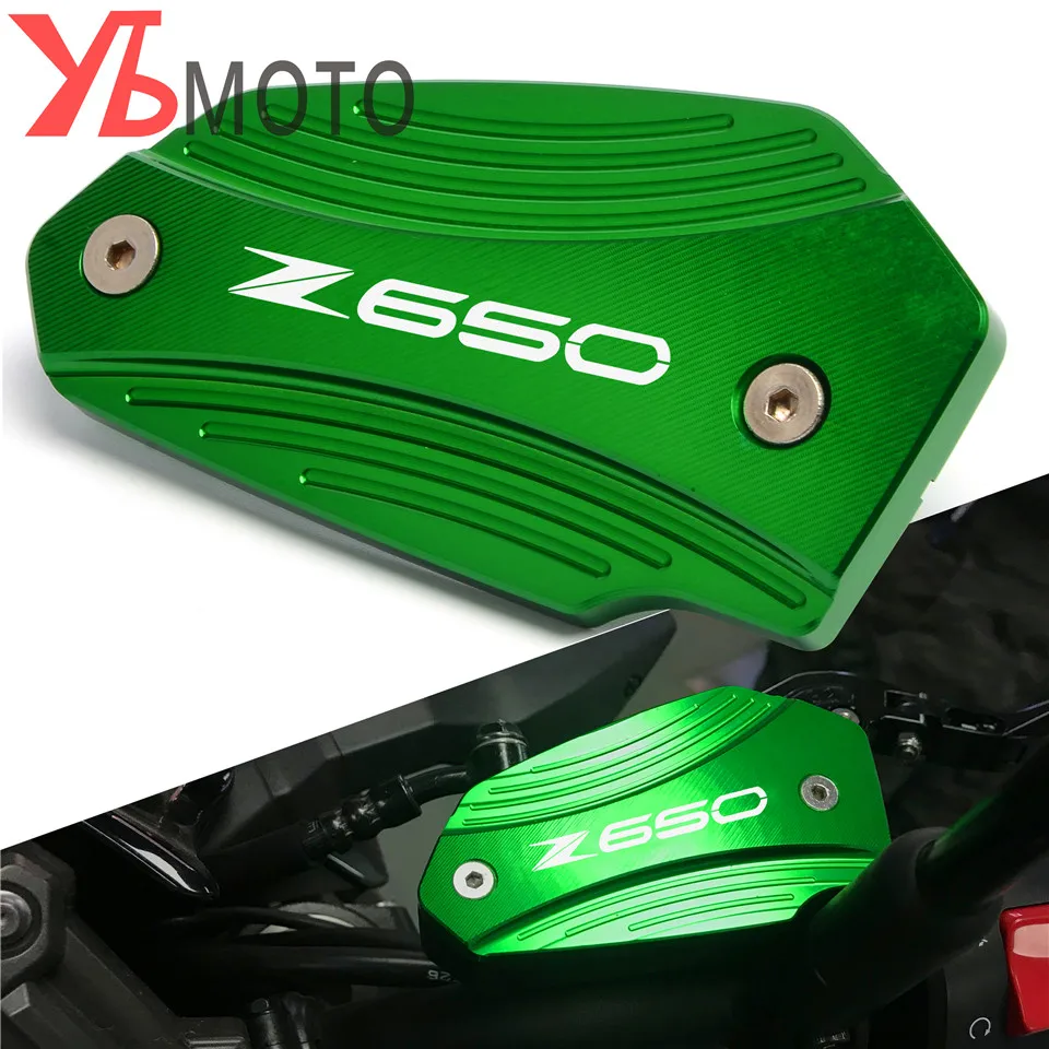 Sale items with logo Advanced CNC Front Brake Fluid Reservior Oil Cap Available Fits For Kawasaki Z650 z 650 2017-2020 Green | Автомобили