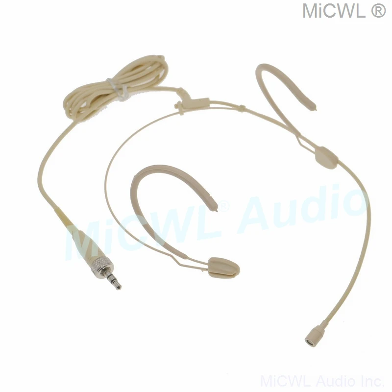 Beige Headset Omnidirezionale Microfono A Condensatore Per Sennheiser Hsp4 Auricolare Testa Usura G2 G3 G4 Wireless Mic Sistema
