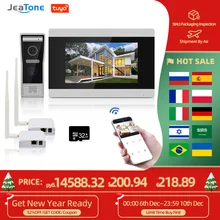 Jeatone – visiophone intelligent Tuya avec écran de 7 pouces, interphone vidéo sans fil, wi fi, caméra, sonnette