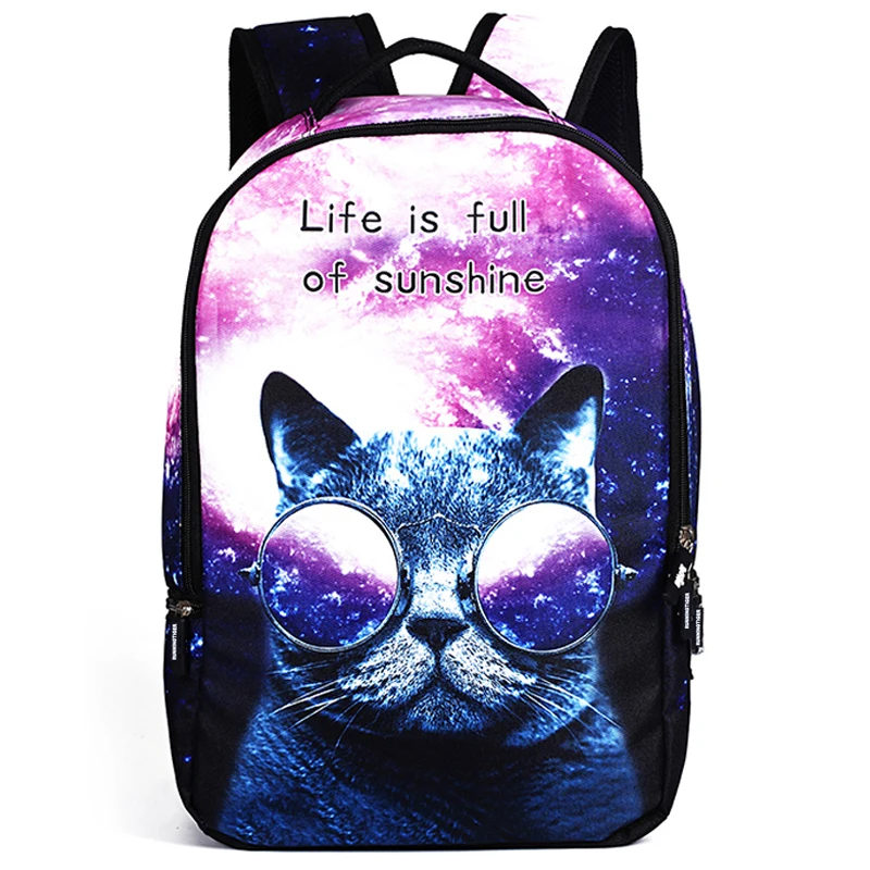 

Backpack Galaxy Space Printed School Bags for Girls Boy Kids Carton Cat Dog Backpack Bookbags Cute Schoolbags Mochila Ruck Sack