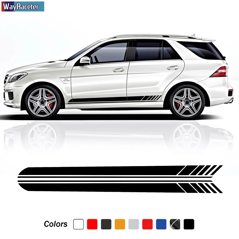 

AMG Edition 1 Vinyl Decal Car Door Side Stripes Skirt Sticker For Mecedes Benz ML Class W166 W164 W163 ML320 ML350 Accessories
