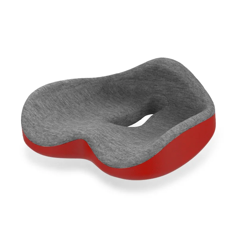 light grey red Эргономичный дизайн, подушка для копчика, ортопедическая, рождественский подарок, пена с эффектом памяти, расслабляющая бедра, защита мышц, подушка для позвонков - Цвет: light grey red