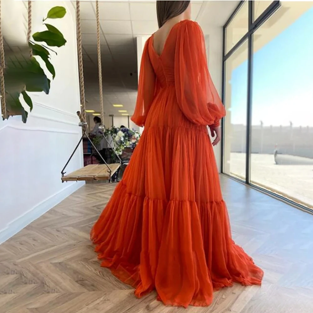 Elegant Square Collar Bridesmaid Dress Simple Puff Sleeve Appliques Sequin  Tulle Long Party Gowns Female Fantasy Fairy Vestido - Bridesmaid Dresses -  AliExpress