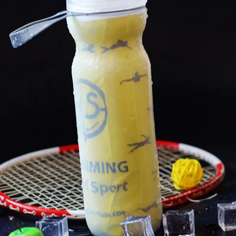 ABZB-500Ml Portable Pe Spray Cup Outdoor Sports Spray Bottle Double Cold Spray Cup