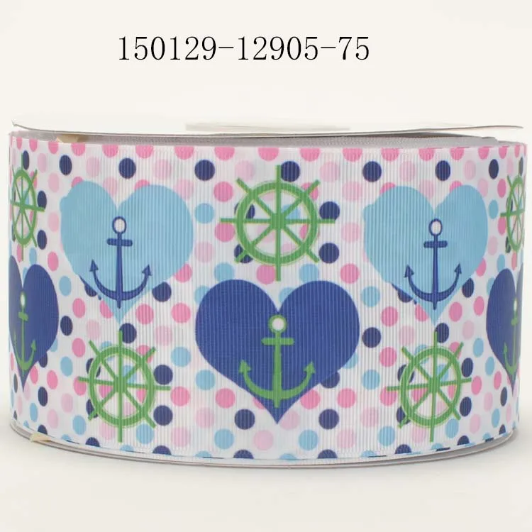 Новые продажи 50 ярдов " 75 мм сладкая любовь тепло xo напечатанный grosgrain День Святого Валентина ленты