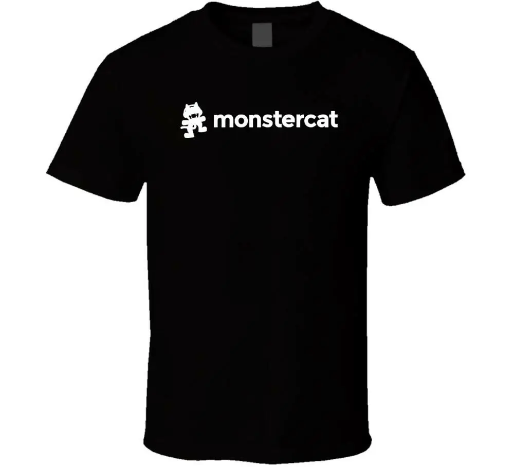 Футболка с логотипом Monstercat черно-белая мужская футболка унисекс бесплатная