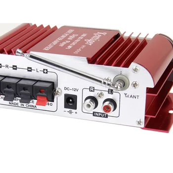 

Red Car Auto DC12V Microphone Power Amplifier For USB SD/MP3 Format/FM