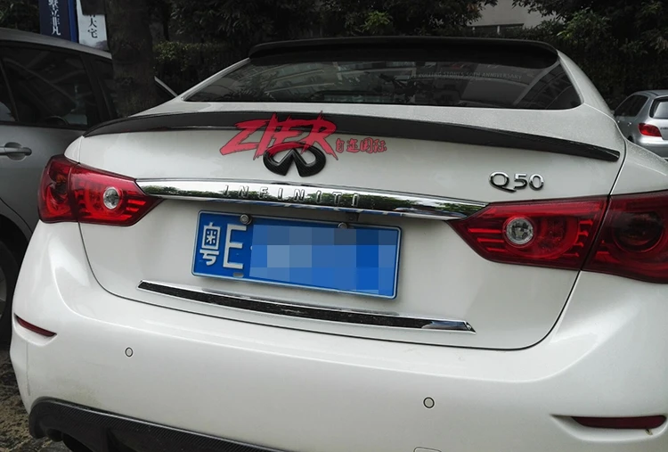 Подходит для Infiniti Q50 L модифицированный Карбон волокно заднее крыло с задним спойлером крыло
