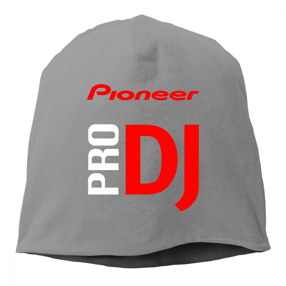 Темно-серый Pioneer DJ PRO принт вязанная хлопковая шапка Skullies унисекс для мужчин и женщин хеджирующая Кепка весна осень уличная Повседневная Хип-хоп кепка бини - Цвет: Темно-серый