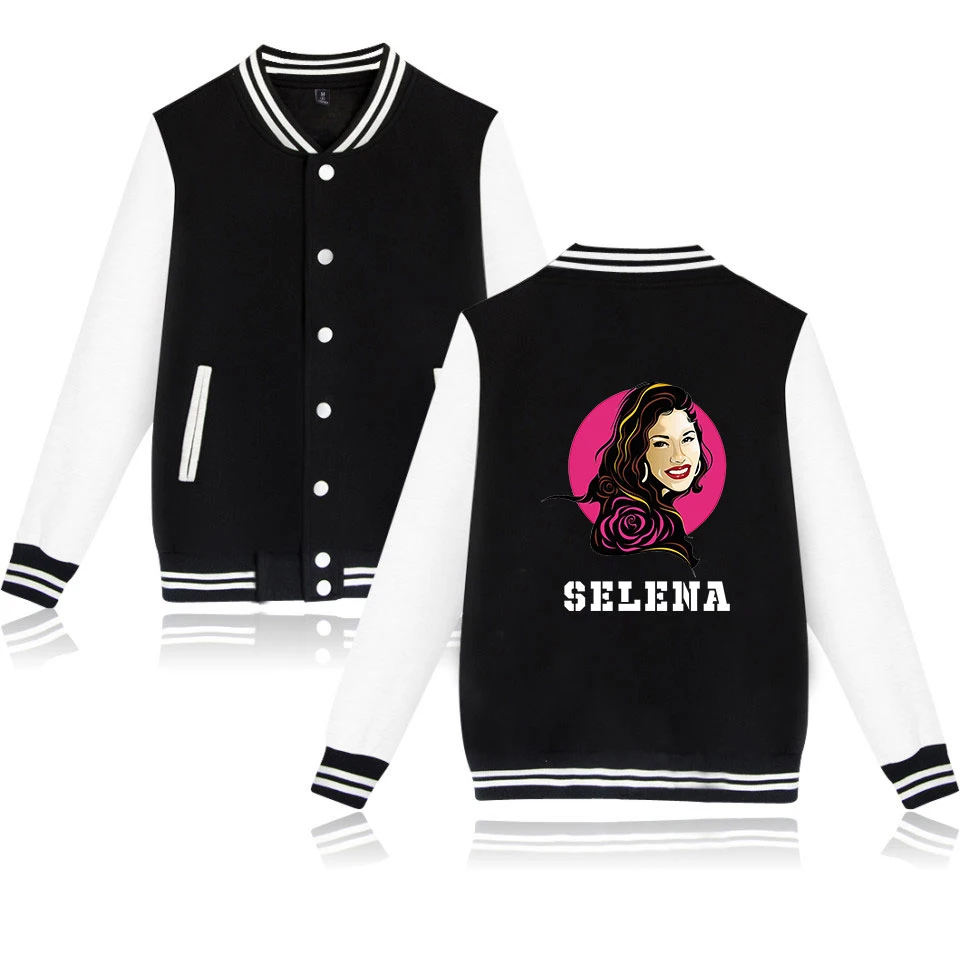 Модная бейсбольная куртка selena quintanilla wo для мужчин, мужская верхняя одежда Harajuku, куртки, осенняя серая+ темно-синяя бейсбольная куртка с круглым вырезом