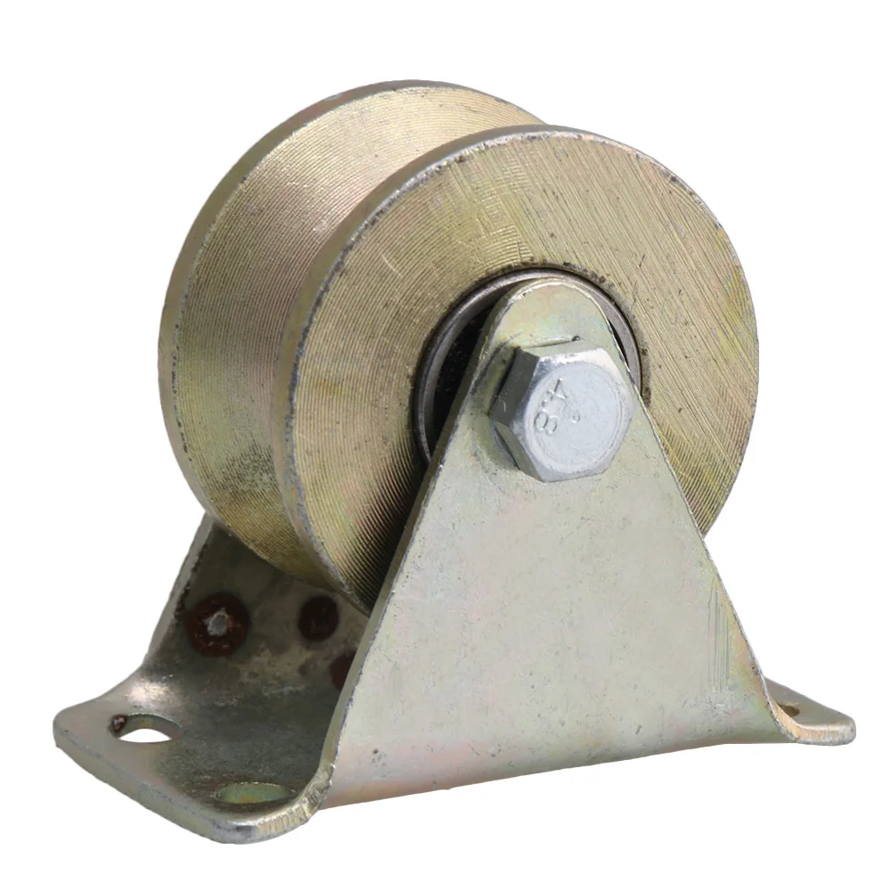 BQLZR Hole Dia 6.2mm V Type 45# Steel Bearing Groove Rigid Caster Wheel for Cabinet Hardware | Инструменты