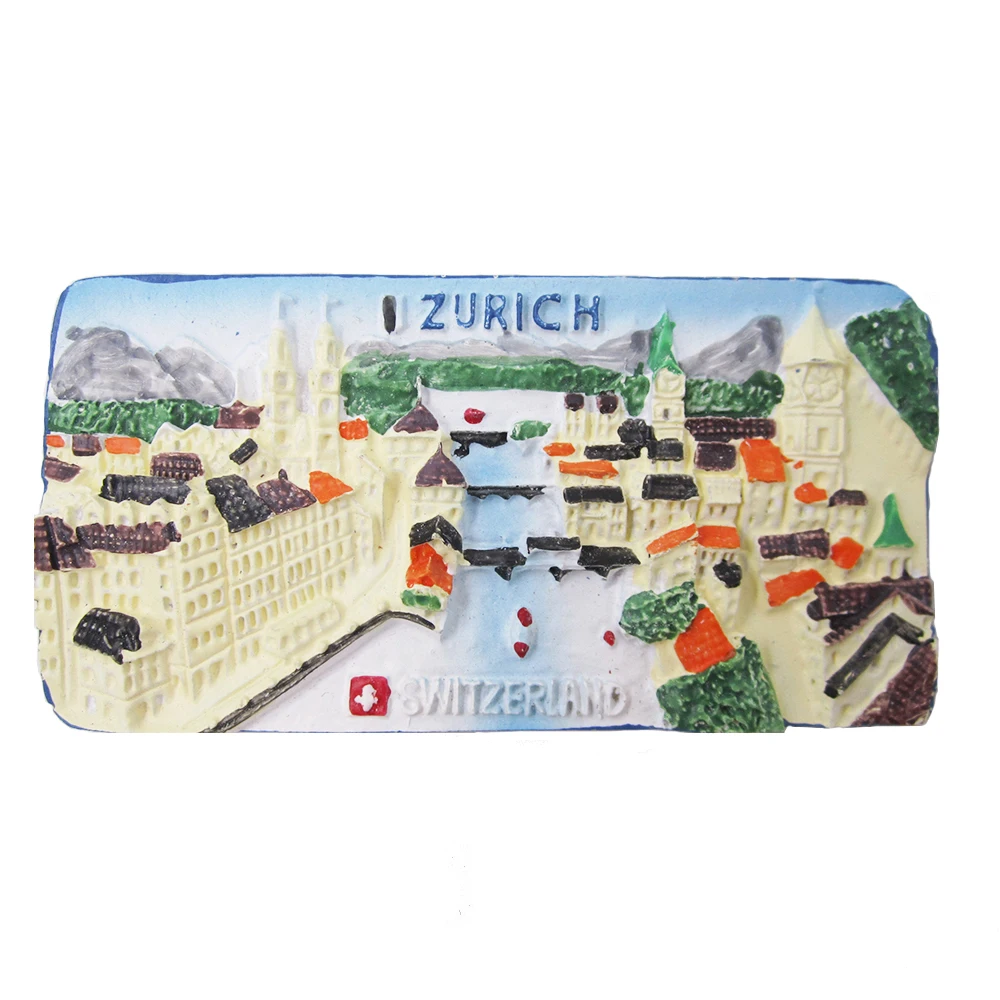 Handmade Zurich Switzerland 3D Fridge Craft Souvenir Tourism