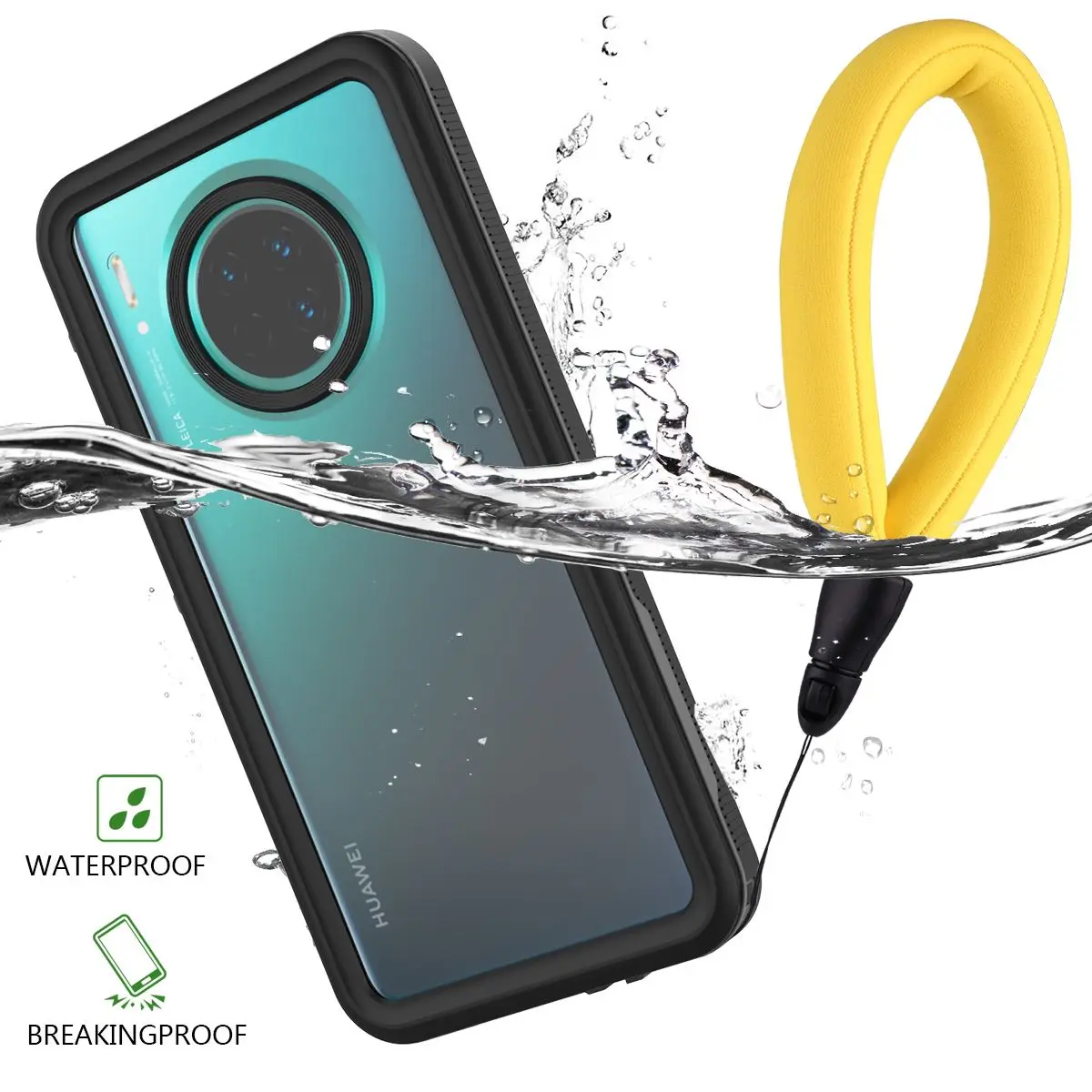 Для huawei mate 30 Водонепроницаемый чехол 360 градусов Водонепроницаемый чехол с защитой от пыли узор в горошек защитный чехол с Плавучестью Lanyar