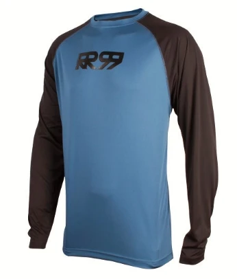 Moto cross Спортивная футболка для скоростного спуска moto rcycle одежда Camiseta Ropa mtb длинный рукав мото Джерси Горный велосипед dh рубашка mx майки - Цвет: Синий